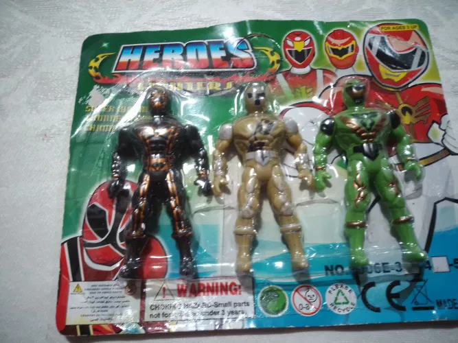 Bonecos Power Rangers - 3 peças