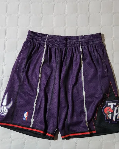 shorts mitchell & ness swingman toronto raptors road 1998-99 roxo bermuda toronto raptors