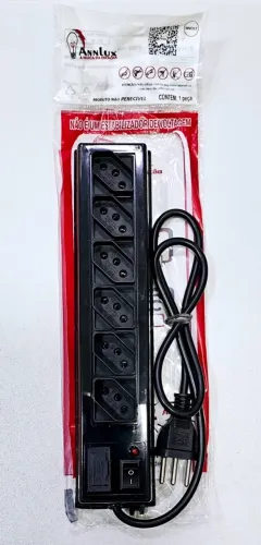Extensão Elétrica com 6 Tomadas Bivolt - Annlux
