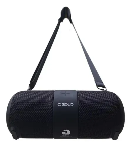 Caixa de Som Bluetooth Alpha Gold c/ Alça - Potência e Qualidade!