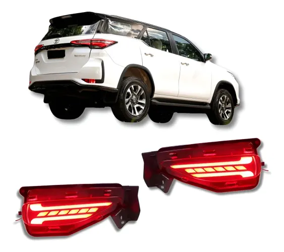 Par De Drl Led Neblina Traseira Toyota Hilux Sw4 2016 A 2025 - Plug - Vermelho