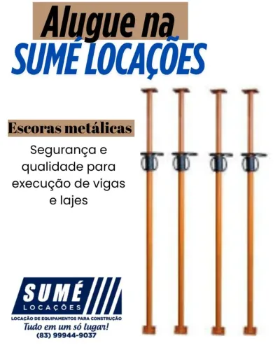 Aluguel de escoras metálicas 