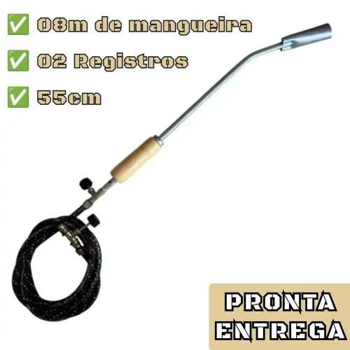 Maçarico de solda 8m com 2 registros - 55cm