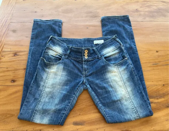 jeans cintura baixa m officer estonado y2k