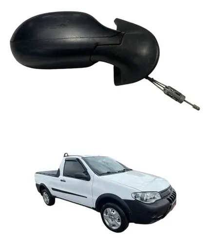 Retrovisor Manual Direito Fiat Strada 2005 2008 Usado