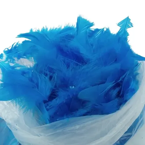 40G DE PENAS DE PLUMA AZUL SOLTAS PARA ARTESANATO - NOVO 