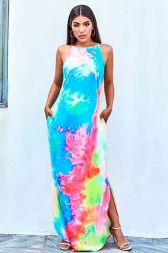 Vestido longo tye dye novo/sem uso