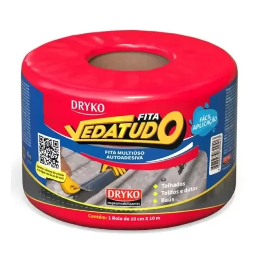 MANTA ASFÁLTICA VEDA TUDO ALUMINIZADA 10X10M DRYKO