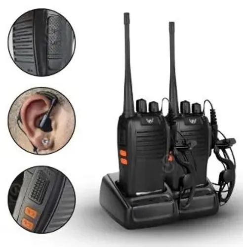 Kit de Rádio HT Transmissor Receptor 2 Walkie Talkie 2 vias