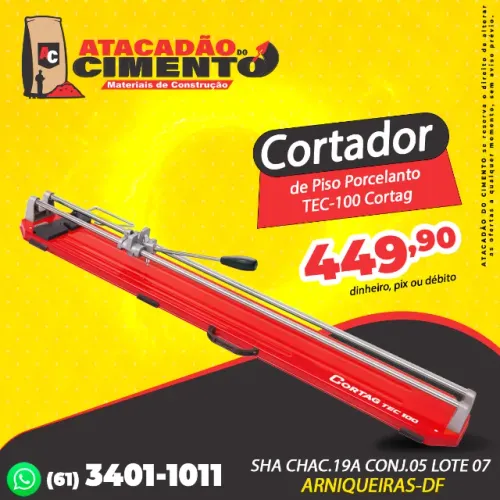 Cortador de Porcelanato Piso TEC-100 Cortag