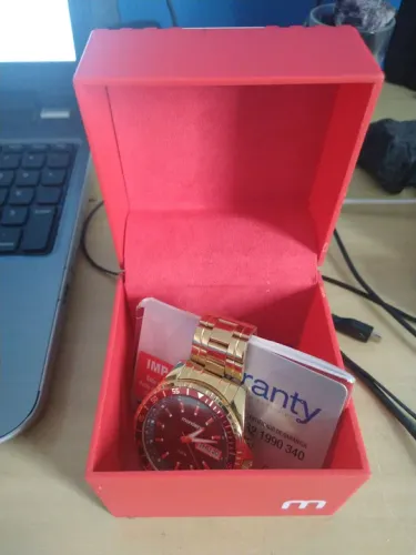 Relógio Masculino Dourado Mondary