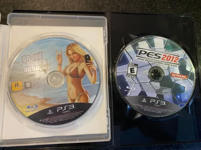 Jogo Playstation 3 - PS3 PES2012 + Gta 5 de Brinde (leia descrição)