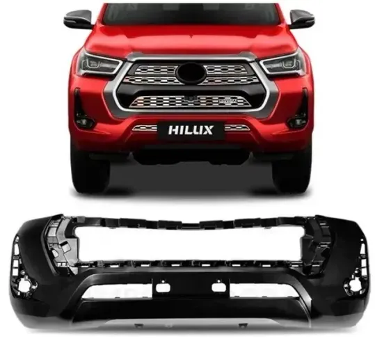 Parachoque Dianteiro Toyota Hilux 2021 - Preto Liso - TYG