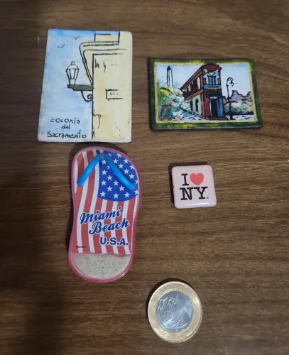 Lote Imãs de Geladeira Souvenir de vários países
