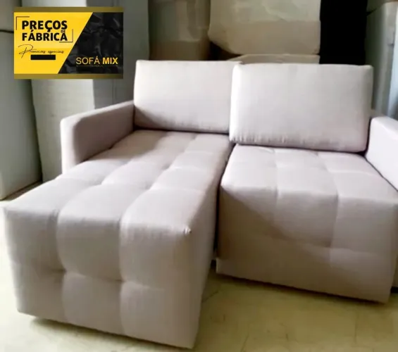 SOFÁ SEM CAIXA LINHO 1.60 MODELO BRAÇOS 10CM