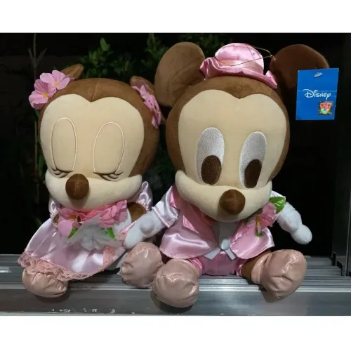 Casal de bonecos de pelucia - Mickey e Minnie Mouse - Original Disney