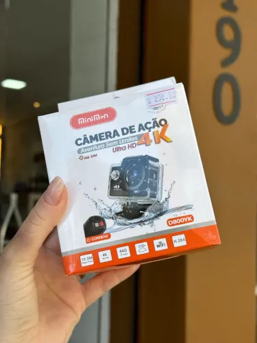 Mini Action Cam 4K Sportos c/ Acessórios