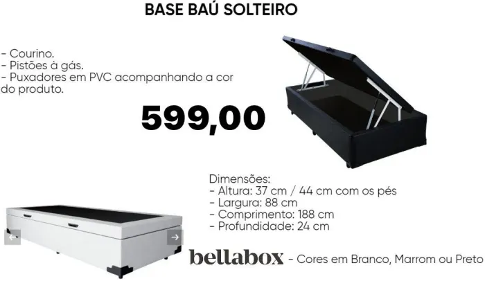 Box bau solteiro _ pronta entrega