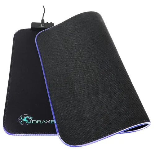 Mouse Pad Gamer DN41 300x450x4mm Preto RGB Mode DRAXEN