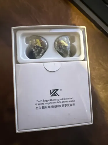 Fone de ouvido KZ Edx cristal dourado 