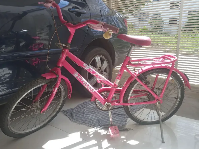 Bicicleta infantil rosa aro 20