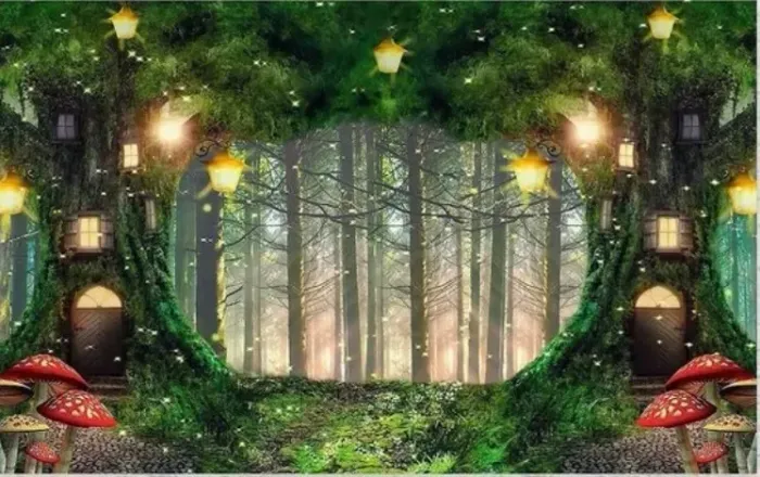 Fundo Fotográfico Tecido - Bosque 1,50x2,20 (cód ff46) ***usado somente uma vez***