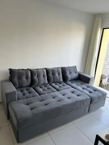 Sofá 4 lugares chaise 2.50 largura frete gratis R$ 1599,99 a vista