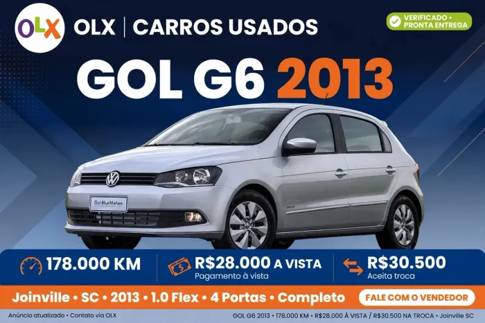 Volkswagen Gol Geração VI 1.0 8V MI Total Flex Mec. 4P 2013