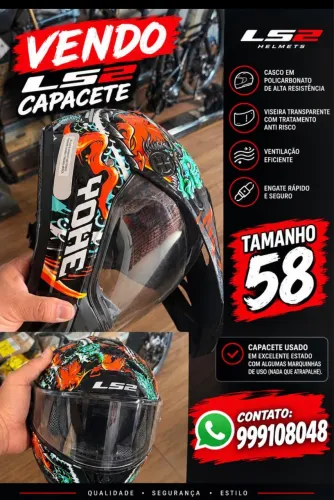 Vendo capacete tam58