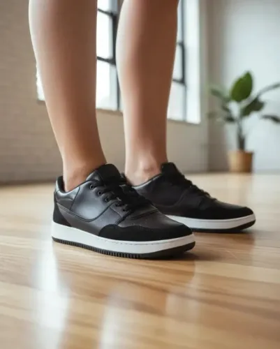 Tênis Floater Nobuk Metalizado Feminino Preto - Loja Sonho dos Pés
