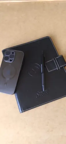 Pasta Executiva Convenção Preta Com Porta-Celular - Excelente Estado Mapfre