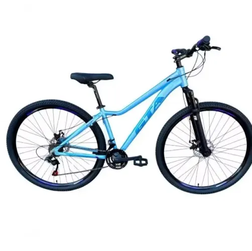 Bicicleta gta feminina azul com roxo 1000