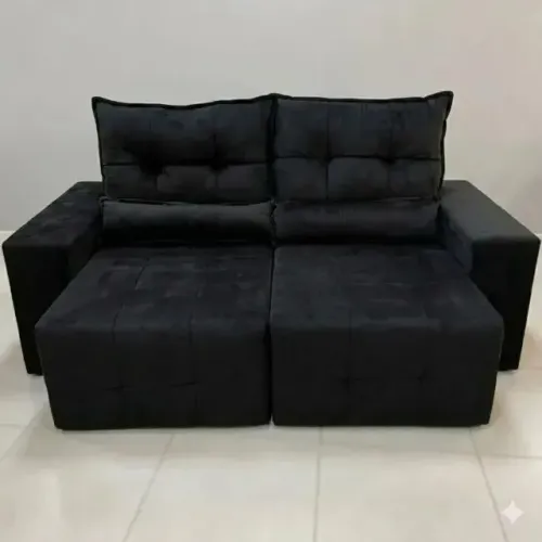 Sofa retratil e reclinável veludo FRETE GRATIS