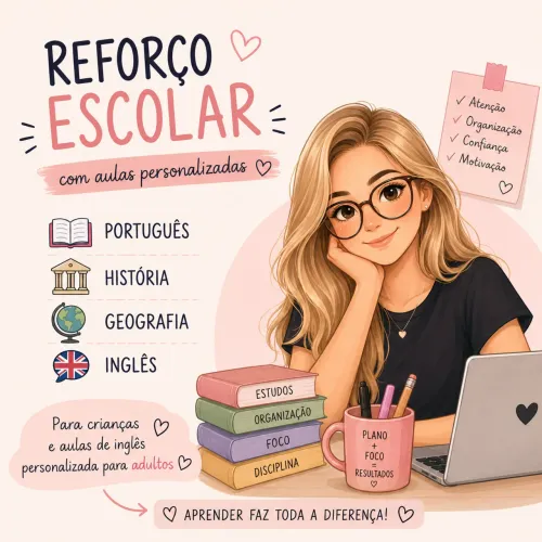 Reforço Escolar e Aulas De inglês