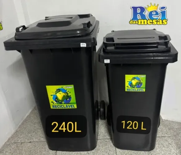 LIXEIRA C/ RODA 120 E 240 LITROS