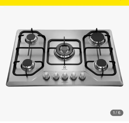 Fogão Cooktop 5 bocas Electrolux INOX - NOVO