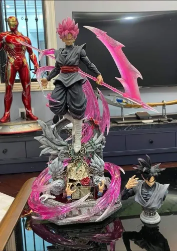 Estatueta Son Goku Instinto Superior: Dragon Ball Super 55cm acompanha 2 cabeças extras