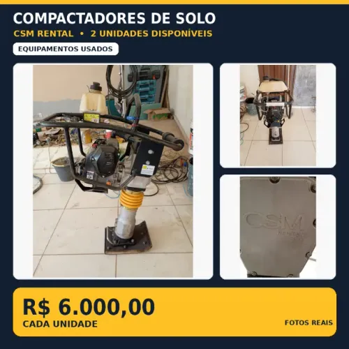 VEDO 2 COMPACTADORES DE SOLO CSM SAPINHO SAPO