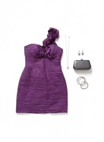 Vestido curto de festa Colmeia 