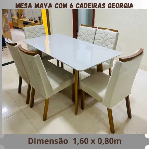 Mesa Maya c/6 cadeiras Georgia 