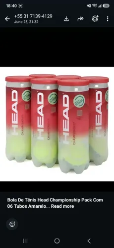 Tubo com 3 bolas de tenis Head