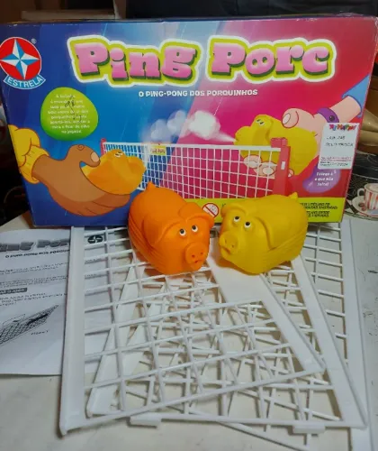 jogo ping porc da estrela o ping-pong dos porquinhos semi-novo em perfeitas condições