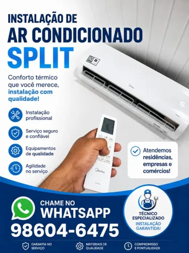 Instalação de ar condicionado SPLIT Inverter 