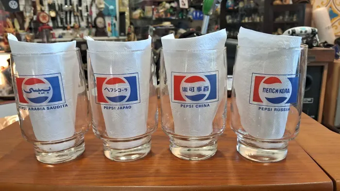 Pepsi Copos anos 80 Países ainda novos 