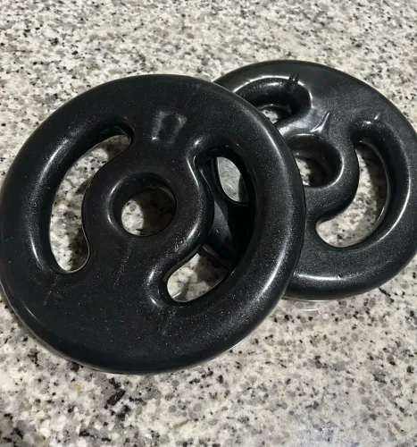 PAR ANILHA 3KG EMBORRACHADA PRETO