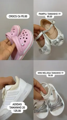 Calçado infantil, Melissa tênis adidas pampili sandália que brilha