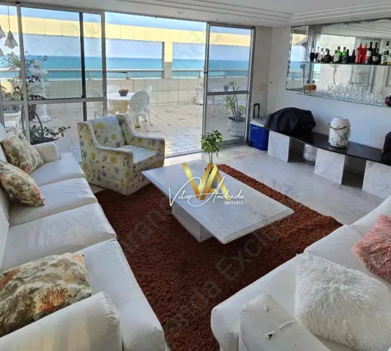 Cobertura Duplex Frente Mar com 6 Quartos e 3 Vagas Soltas 397m² Avenida Boa Viagem