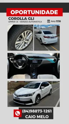 Toyota Corolla GLI 1.8 Flex 16V Aut. 2018