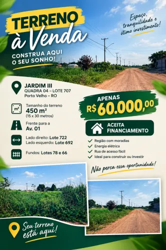 Vende-se Terreno - Loteamento Cidade Jardim III