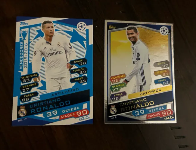 Cristiano Ronaldo CR7 2 Cards Match Attax Champions League 2016 Real Madrid